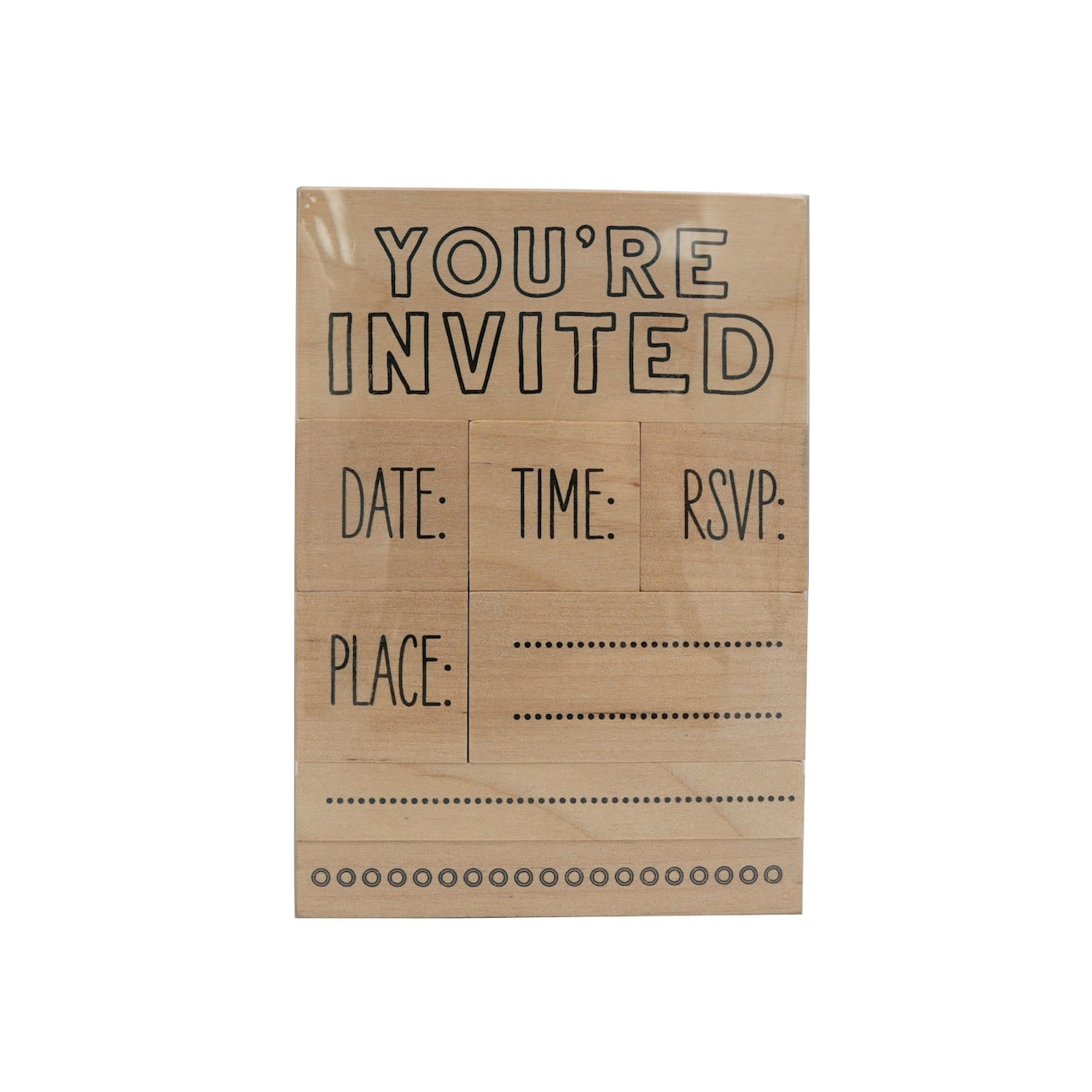 6 Pack: You're Invited Wood Stamp Set by Recollections™